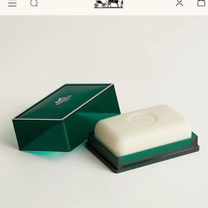 Hermes Green Soap Holder with White Soap